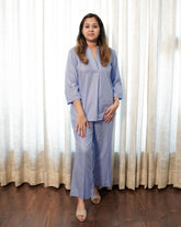 PASTEL POWDER BLUE  RAYON CO-ORD SET